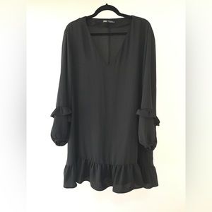 Zara Black Long-Sleeved Mini Dress - Sz XXL